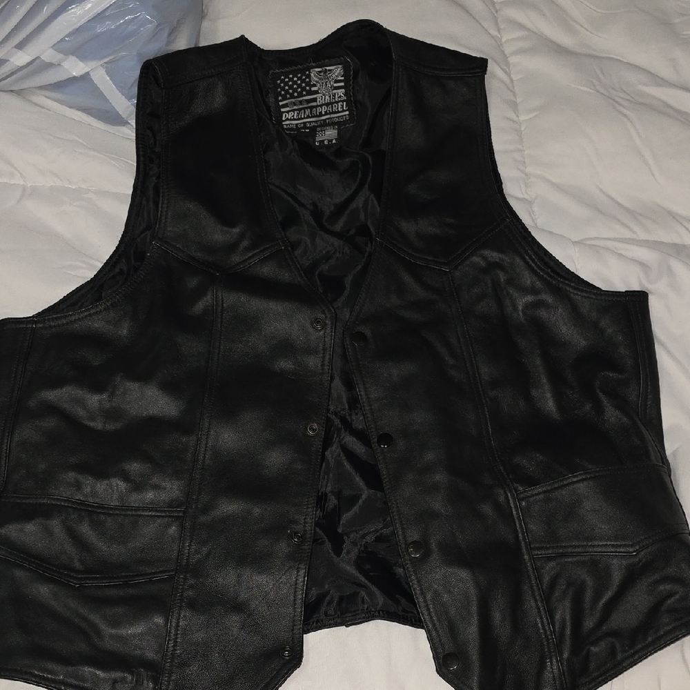 Black Leather Vest